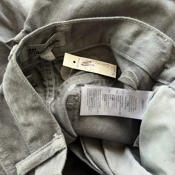 Madewell x MN Dye Studio Workwear Utility Shorts in Dark Gray Denim Size 24 XXS - Picture 9 of 14